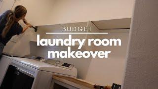 MAJOR Laundry Room Makeover On A Tight Budget: Part 1 / Laundry Room Remodel / Laundry Room Cabinets