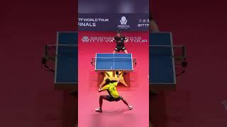 Hugo Calderano vs Tomokazu Harimoto#hugocalderano #tabletennis #pingpong #wtt #ittf #shorts