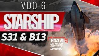 LANÇAMENTO DO STARSHIP E POUSO DO SUPER HEAVY AO VIVO DO TEXAS! - VOO 6