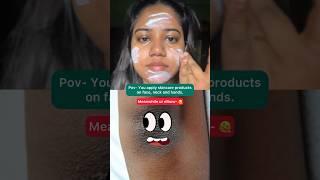 Pov: you apply skincare all over your body but elbows  #shorts #skincare #funny #uncleji #panipani