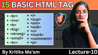 #10 15 Basic HTML Tags with Example | Learn HTML Tags in Hindi | Computer Tech Academy