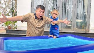 Cubis's Unexpected Reaction! Dad Secretly Buys a New Pool! 