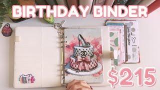  NEW Birthday Binder Setup & 1st Stuffing $215 | Birthday Sinking Fund | Single Income