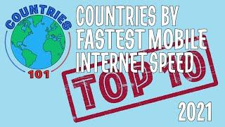 TOP 10 Countries By Fastest  Mobile Internet Speed - Countries 101 #short