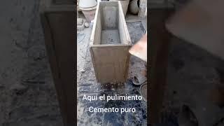 como hacer maceta de cemento rectangular, jardinera