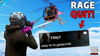 Making 2 sweaty griefers RAGE QUIT on GTA Online!