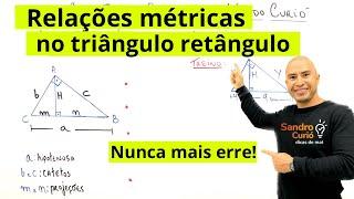 METRIC RELATIONS IN RIGHT TRIANGLE | QUICK AND EASY