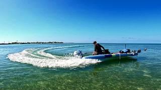 I Put an ENGINE on a Giant Inflatable Paddle Board To FISH the Gulf of America with Piscifun