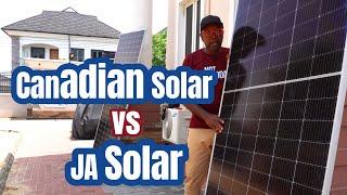 JA Solar vs Canadian Solar in Solar Panel output efficiency test