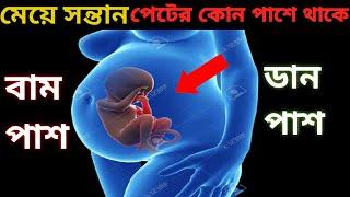 গর্ভাবস্থায় মেয়ে সন্তান পেটের কোন পাশে থাকে?গর্ভের বাচ্চা ছেলে নাকি মেয়ে তার জানার উপায়।