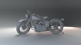 Vintage Motorcycle 3D turntable