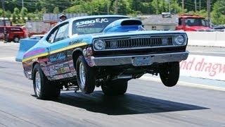 Steve Clukey intense incar camera in his 70 duster