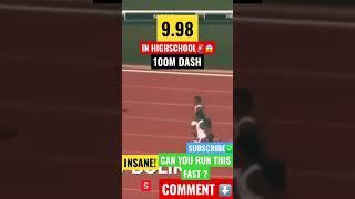 INSANE 9.98 IN HIGHSCHOOL  | FAST | #shorts #track #fyp #viral #fast #noahlyles #sports