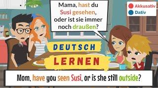 Deutsch lernen | A2 - B1 | zu Hause | Hören & Sprechen | German A2 - B1