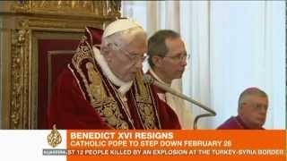 Pope Benedict resigns due to advancing age