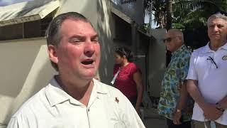 Bill Dendy at The Rotary Club of Cozumel ribbon cutting ceremony