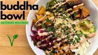 Savoring Wellness: Buddha Bowl with Spicy Tahini Sauce