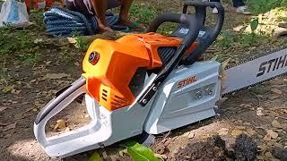 Stihl ms 881 first start & cutting vs Husqvarna 3120xp.