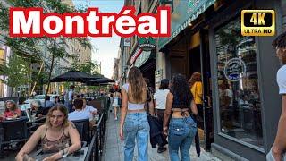 Montréal  Amazing Downtown [4k] Sunset Walking Tour