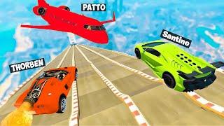 Vliegtuig VS Auto MEGA RAMP!