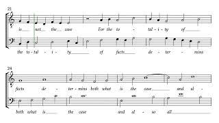 Tractatus Motets, Tractatus 1.12 For the totality of facts determines (TB)