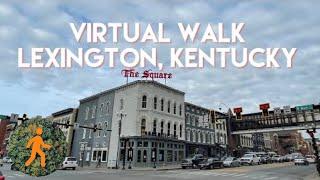 Downtown Lexington Kentucky and University of Kentucky - 4K virtual walk - Slow TV - narrated