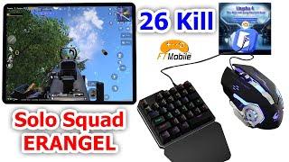 Solo Squad ERANGEL 26 Kill PUBG Mobile cận chiến bằng bàn phím và chuột trên Ipad IOS quá ngon