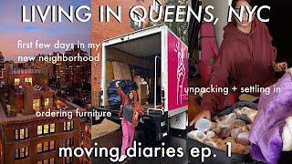 MOVING TO QUEENS, NYC: unpacking, settling in, + organizing my new apartment