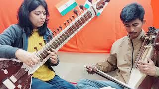 Patriotic | Instrumental | Ritu Tiwari { Sitar } | Om Sahai { Sarangi } | जय हिन्द 