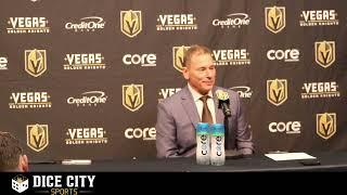 Golden Knights coach Bruce Cassidy discusses the Golden Knights’ 6-2 win against the Seattle Kraken