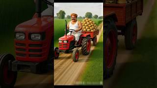 the farmer brings burgers in a tractor and eats all the burgers  #ai #farmer #monkey #pizza #burger