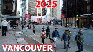 2025 Vancouver Walking Tour - Life in Downtown Vancouver Canada in January