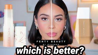 *NEW* Fenty Beauty Eaze Drop Tint Stick Which one is better?  (Full Day Wear Test)