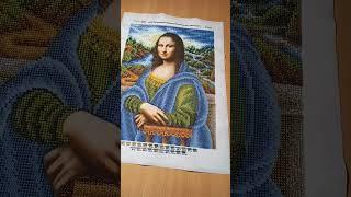 Мой процесс. Вышивка бисером "Мона Лиза"