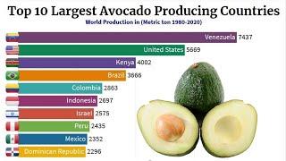 Top 10 Largest Avocado Producing Countries in the World (1980 - 2020)