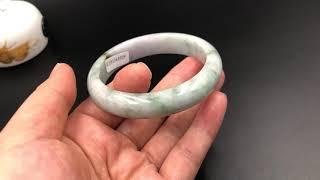 green Myanmar jade bangles real untreated jade bracelet natural gemstone 58 mm 4928