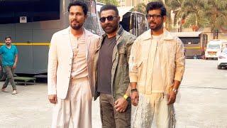 Sunny Deol With Vineet Kumar Singh And Randeep Hooda Promoting Jaat Movie