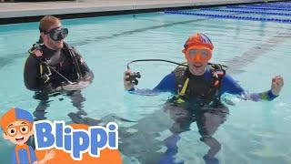 Blippi Goes Scuba Diving  🪸 | Life at Sea | Kids Ocean Learning | Toddler Show