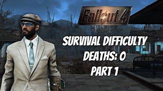 How long can I survive playing Fallout 4 on Survival Difficulty?