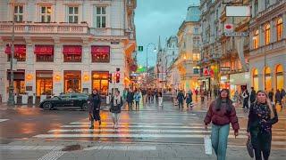 Walk in Vienna City Center, February 2024 | 4K HDR