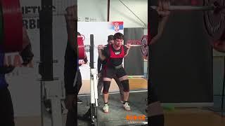 Bogdan Adzić (J -93) kg 254 Čučanj -Rekord Gala Kupa #powerlifting