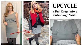 Cute Dress Upcyle: Make a cargo pocket mini skirt!