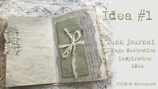 #1 - Decorate a junk journal page idea tutorial, shabby chic & grungy style (series)