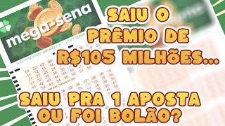  SAIU O PRÊMIO DA MEGA SENA 2650... FOI PRA BOLÃO OU APOSTA SIMPLES?