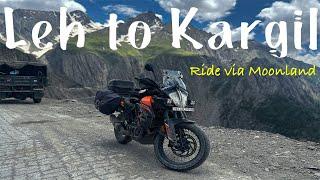 Leh to Kargil via Lamayuru - The Moonland of India | Leh Ladakh Ride 2024 | KTM Adventure 390 | 4K