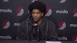 Scoot Henderson Postgame Interview | Portland Trail Blazers 122, Utah Jazz 120