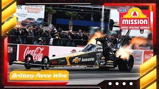 Brittany Force returns to the winner's circle in a special weekend for John Force Racing