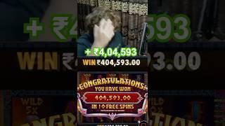 INSANE ₹4 LAKHS WIN ON STAKE! #stake #gambling #casino #jackpot #lasvegas #slots #maxwin #adeft