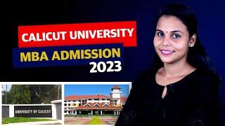 Calicut university MBA admission 2023