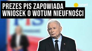 Jarosław Kaczyński zapowiada wniosek o wotum nieufności wobec ministry zdrowia